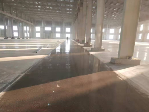 河北重点食品集团新疆公司车间固化剂地坪施工中！